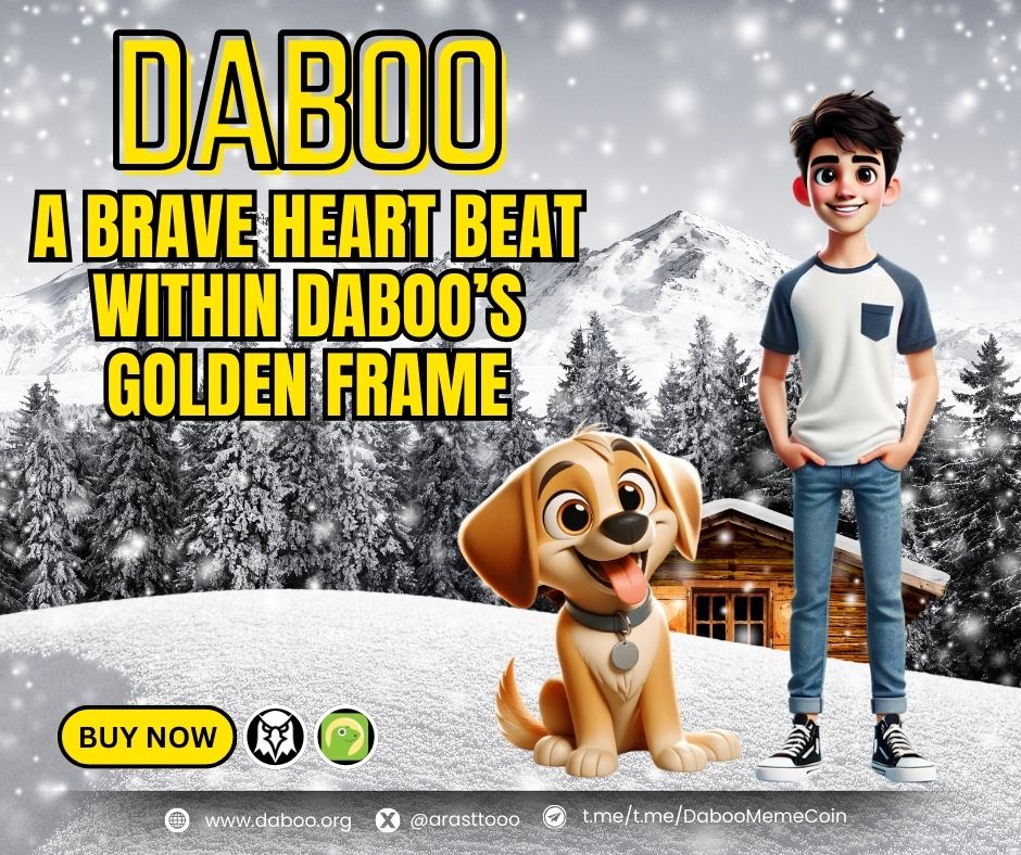 ibnybatoota's tweet photo. ✨ $DABOO: A Brave Heart Within a Golden Frame 🐾

💡 Join a community that values trust and heroism while exploring the innovative world of crypto.

🌐 Website: https://t.co/vjmoPPmlBx
Telegram: https://t.co/XjWhKiAYYV

#DabooMemeCoin #Daboo #BraveryAndLoyalty https://t.co/Dl4Dwaaar9
