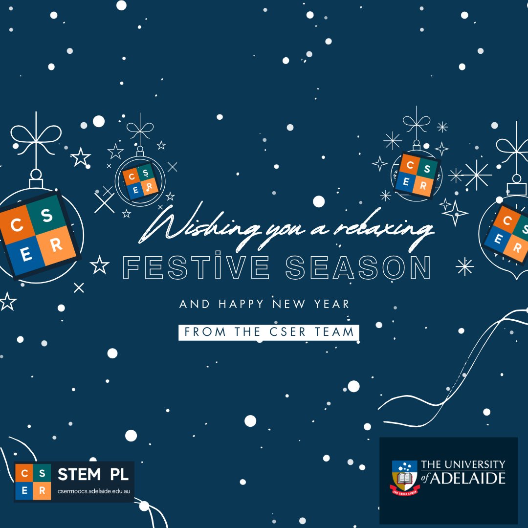 From all of us at CSER we wish you a safe and happy festive season and a wonderful 2025! 

We look forward to working with you again in the new year!