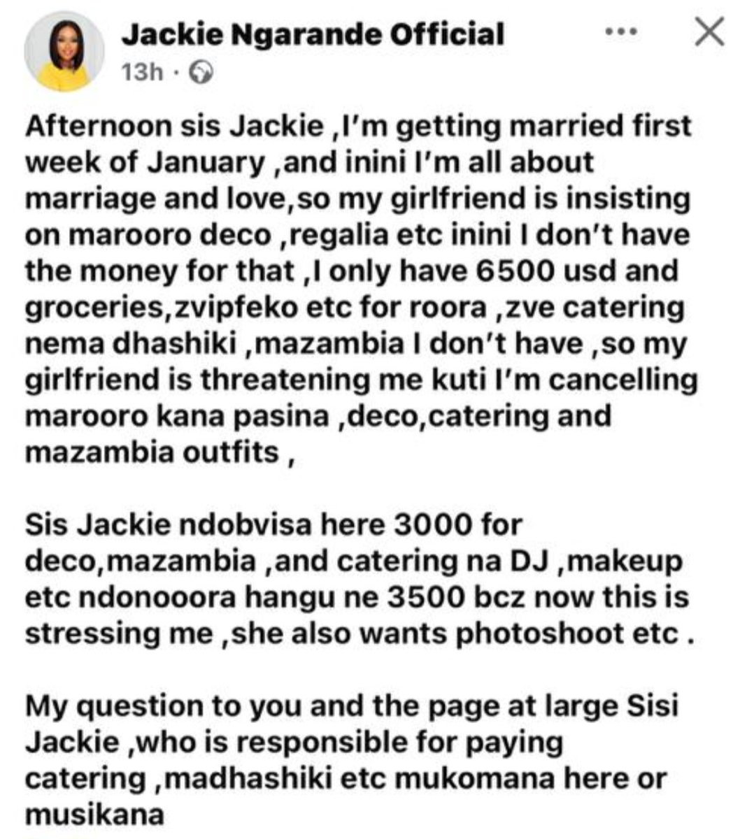 Marrying a Zimbabwean yatove mhosva 😭