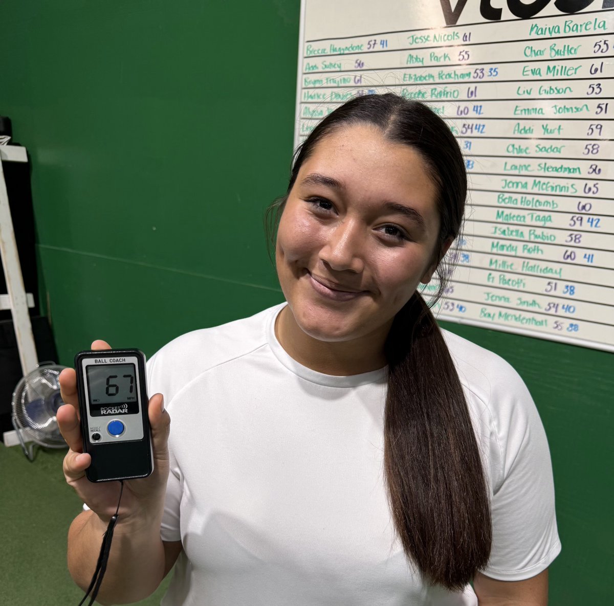 Johanna Galvan (@jngalvan2027) on Twitter photo Hard work keeps paying off, tonight I hit a new PR pitching 67 mph consistently with a spin rate in the low 20s on my drop, clocked my changeup at 49 mph. <a href="/Sports_Recruits/">SportsRecruits</a> <a href="/LineDsoftball/">Line Drive Media</a> <a href="/los_stuff/">Carlos Arias</a> <a href="/IHartFastpitch/">I❤️Fastpitch</a> <a href="/ondecksoftball/">OnDeck Softball 🥎</a> <a href="/SBRRetweets/">Softball Recruiting Reposts</a> <a href="/EatonRedsSball/">Eaton Reds Softball</a> <a href="/carrieeberle/">Carrie Eberle</a> Hard work keeps paying off, tonight I hit a new PR pitching 67 mph consistently with a spin rate in the low 20s on my drop, clocked my changeup at 49 mph. <a href="/Sports_Recruits/">SportsRecruits</a> <a href="/LineDsoftball/">Line Drive Media</a> <a href="/los_stuff/">Carlos Arias</a> <a href="/IHartFastpitch/">I❤️Fastpitch</a> <a href="/ondecksoftball/">OnDeck Softball 🥎</a> <a href="/SBRRetweets/">Softball Recruiting Reposts</a> <a href="/EatonRedsSball/">Eaton Reds Softball</a> <a href="/carrieeberle/">Carrie Eberle</a>