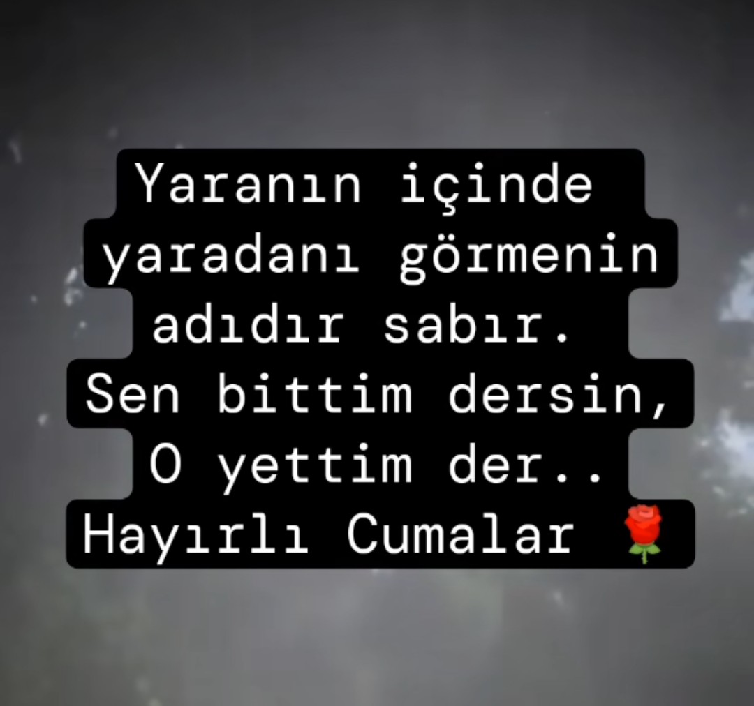 Tüm dostlara hayırlı cumalar.