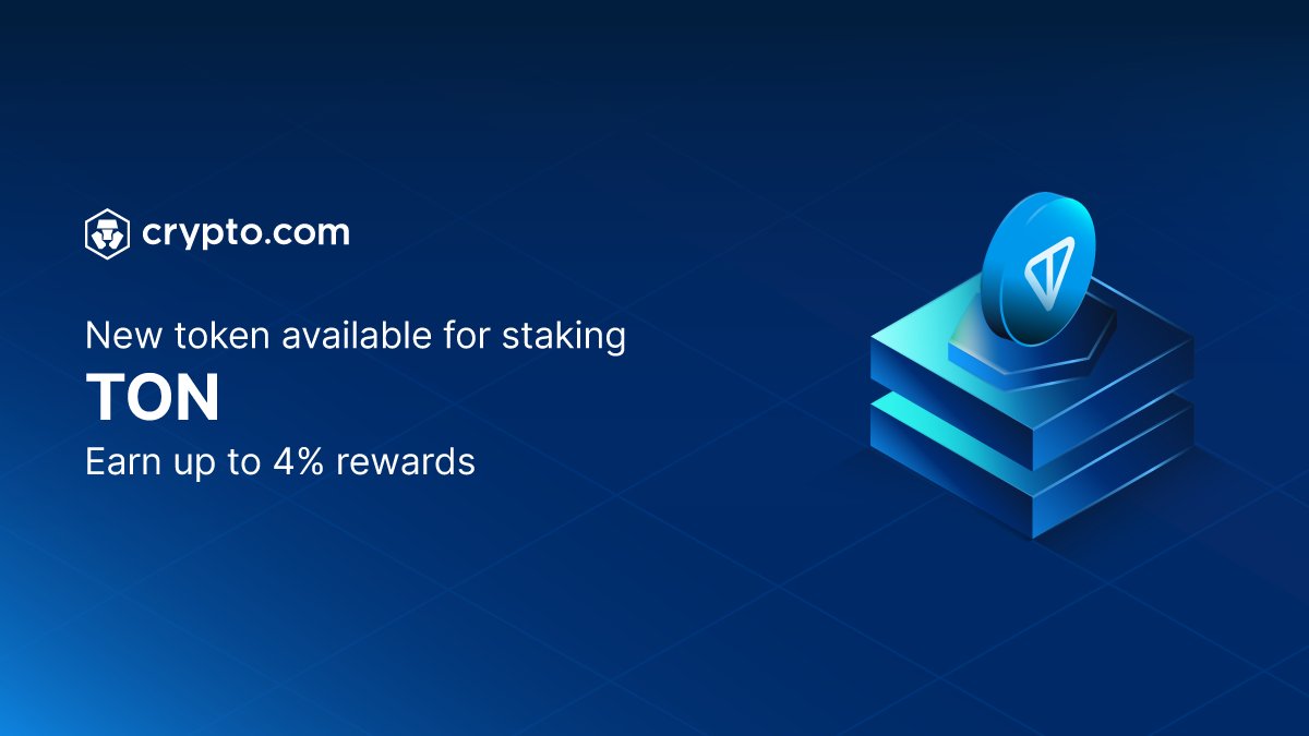 TON is now available for on-chain Staking in the Crypto․com App! Start  staking to secure your favourite blockchain while earning up to 4% rewards  💰 🔓 Enjoy the flexibility of unstaking your