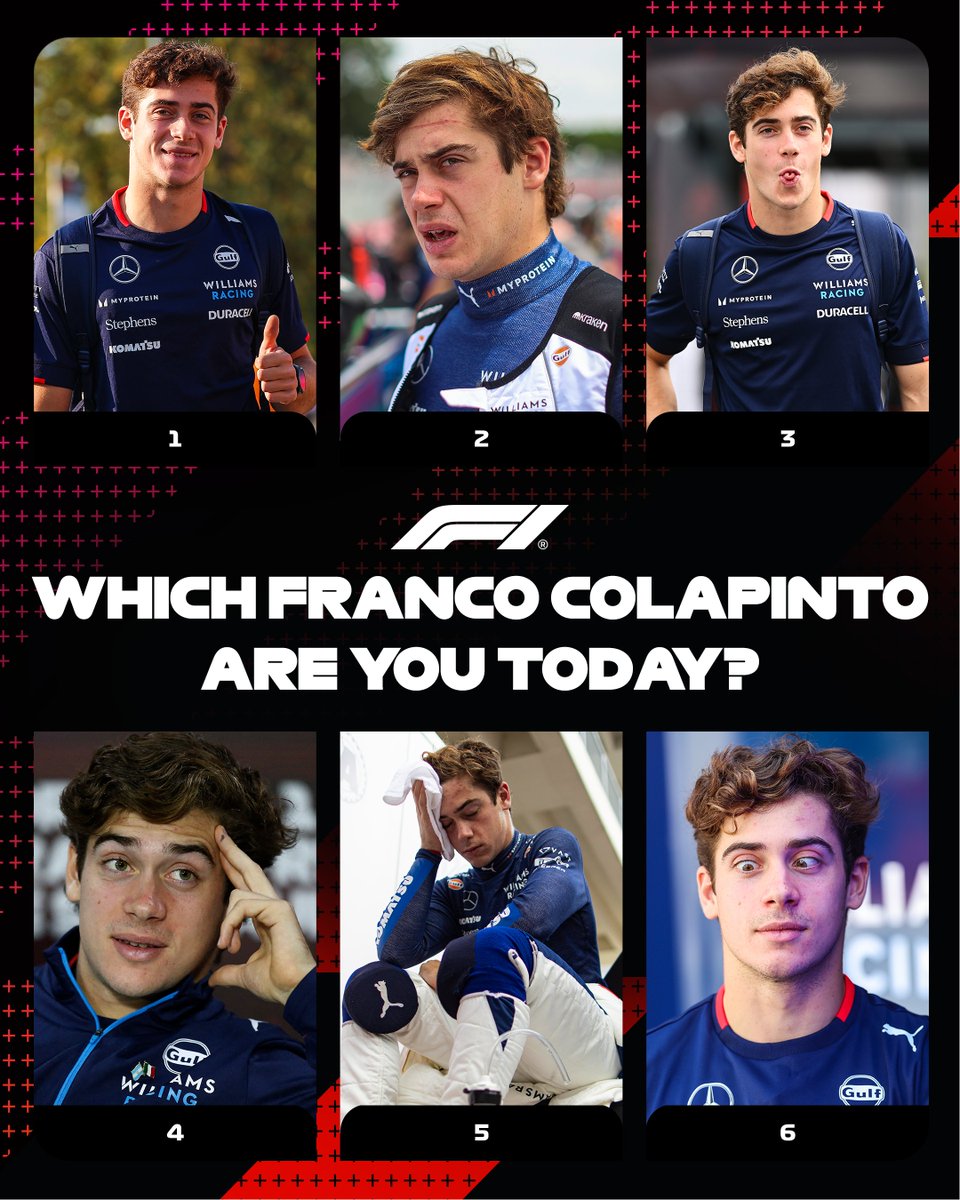 We're keeping our <a href="/FranColapinto/">Franco Colapinto</a> vibes at a three all holiday szn 😝

#F1