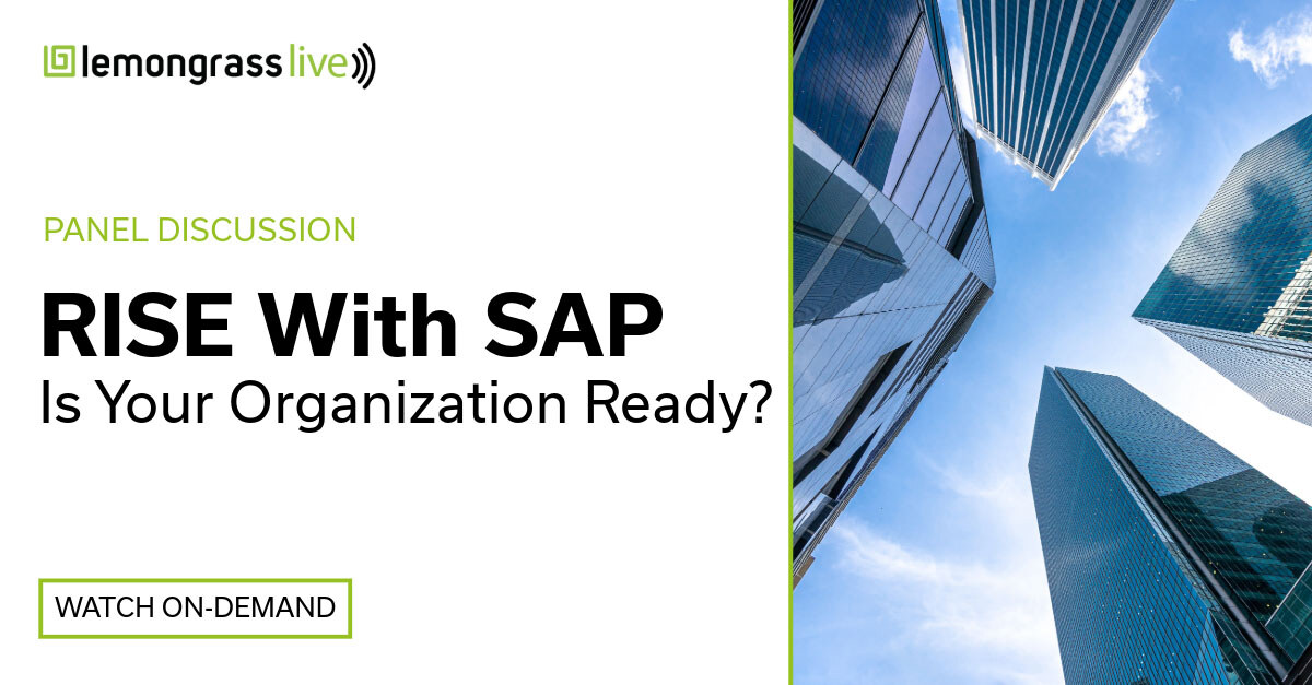 LemongrassCloud's tweet image. When moving to RISE with SAP, organizations must address key questions, and understanding the RISE Cloud operating model is crucial for a successful migration. Watch now: hubs.la/Q02Ldvqy0

#RISEwithSAP #CloudMigration #SAPonCloud
