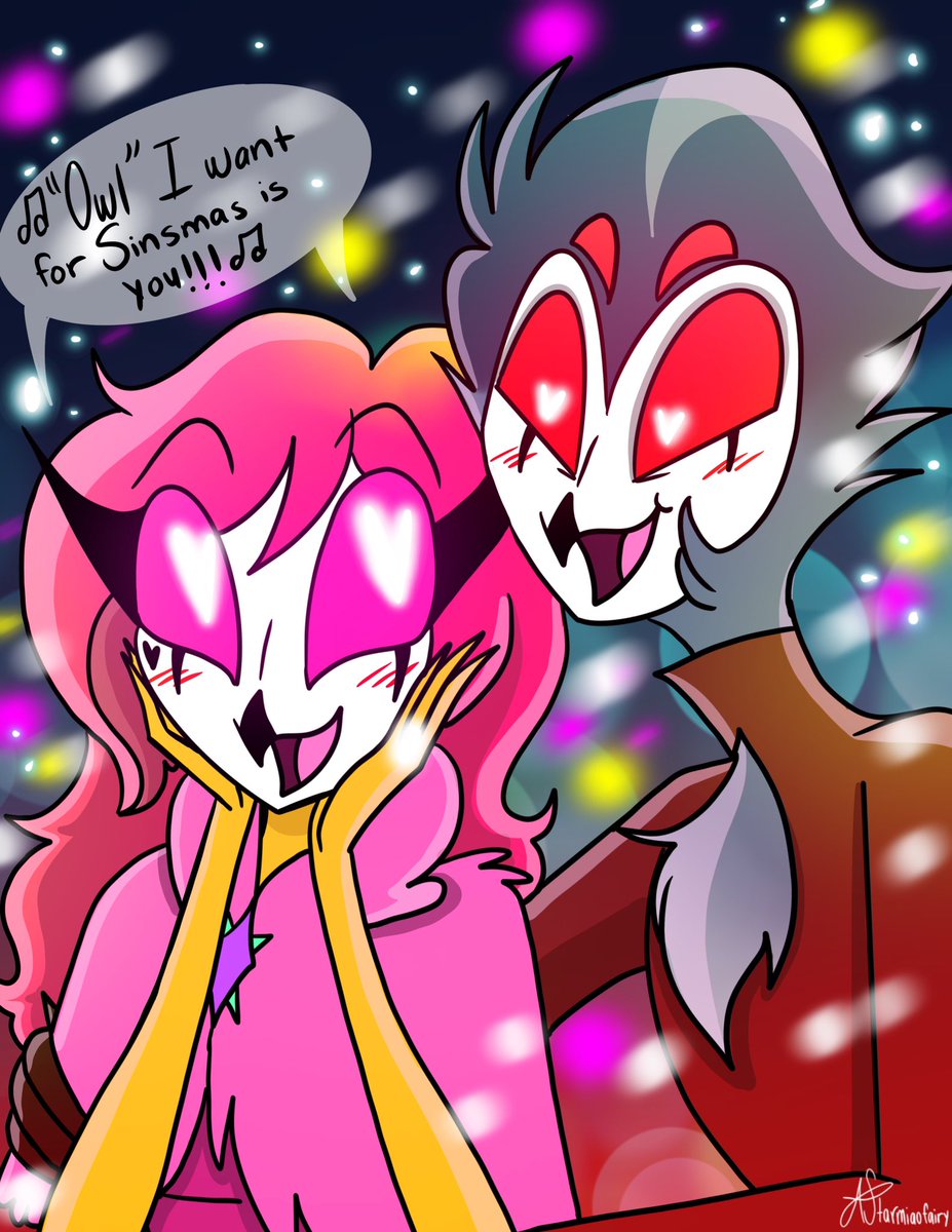 starmiaofairy's tweet photo. Stolstice Week Day 5(Fun in the Snow):
I drew once again for the holiday season as I’ve done in previous years, me as my owlsona and Stolas singing All I Want for Christmas is You (but with a twist) while in the snow @StolsticeWeek #StolsticeWeek https://t.co/K1W3UWysIn