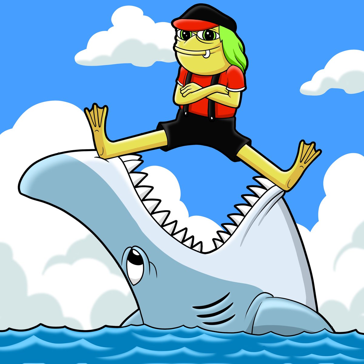 slippy_Cto's tweet photo. $SLIPPY just trying to enjoy the swim, but this shark isn’t playing nice!

#DOBLEFRIED #TVSHOW #MATTFURIE #FURIEVERSE https://t.co/0bnZKvYgo6