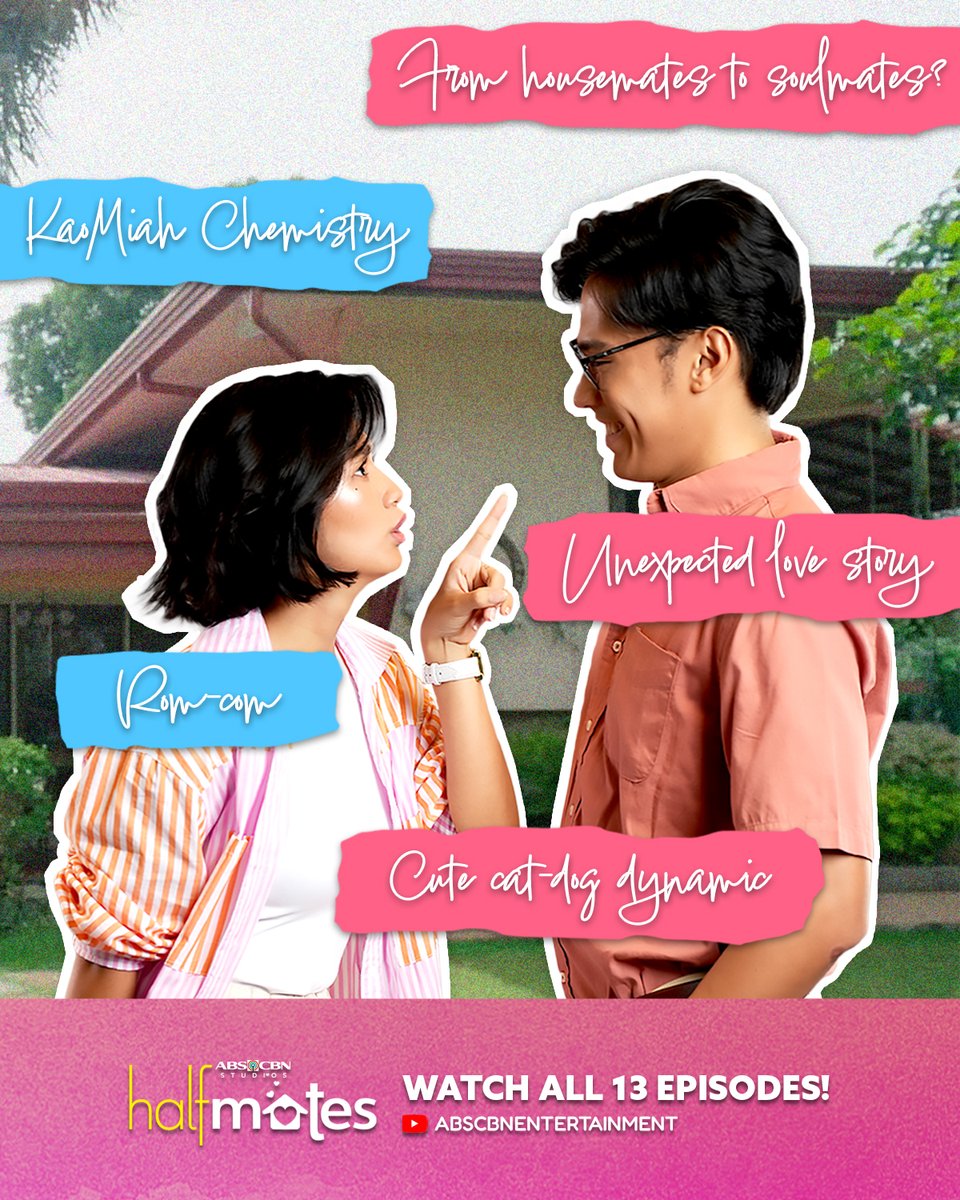 From the CHEMISTRY to the LOVE STORY 💯 🏡 

Watch all 13 EPISODES of #Halfmates on ABS-CBN YouTube! #KaoMiah bit.ly/HalfmatesFULLE…