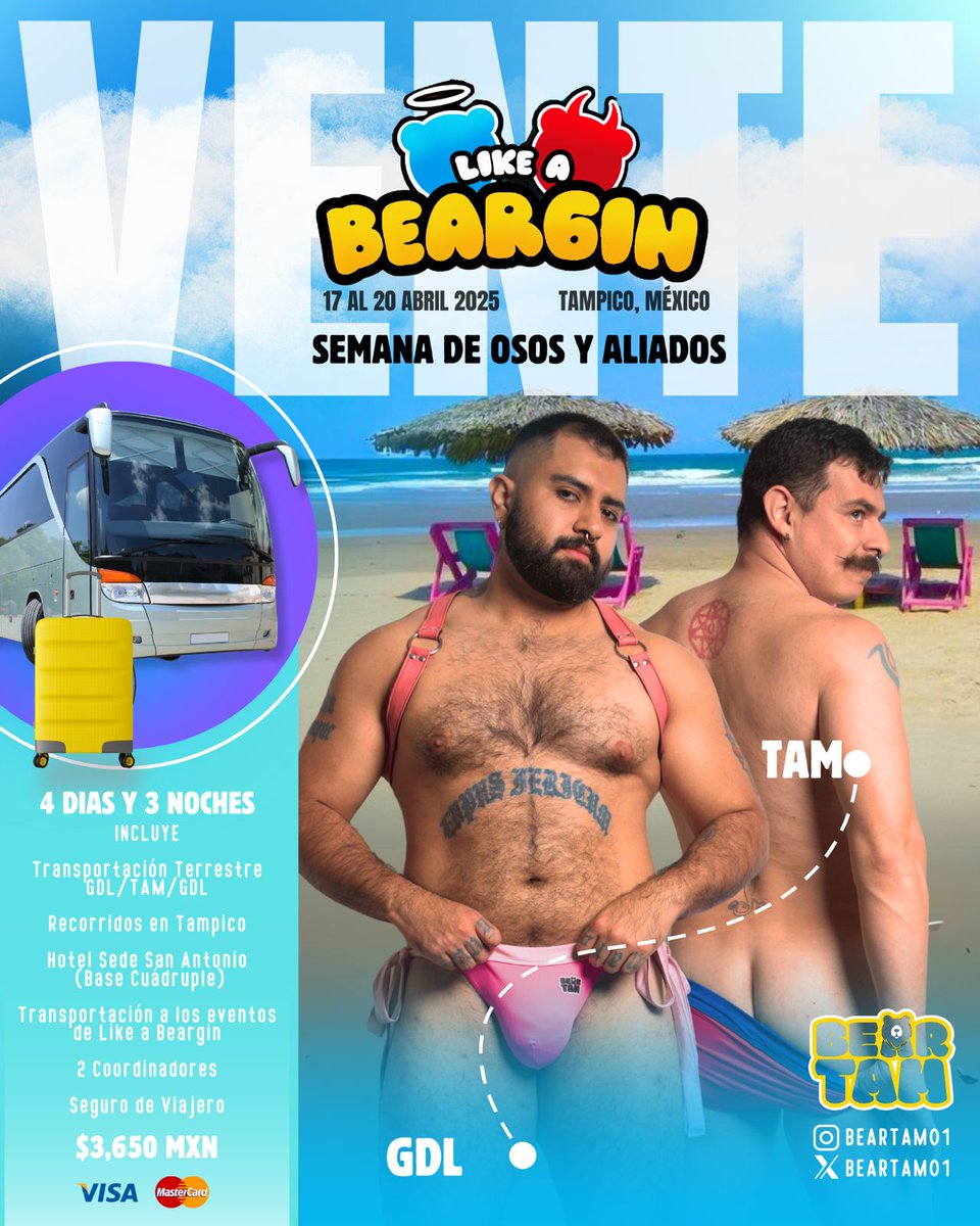 Beartam01's tweet photo. Viaje Saliendo de Guadalajara a Like a Beargin

Costo del Viaje $ 3650.00

Se Aparta con $ 600.00 pesos 

Informes:
@aldo_casas86 
@marquez_1989 https://t.co/dXAnWuIWfL