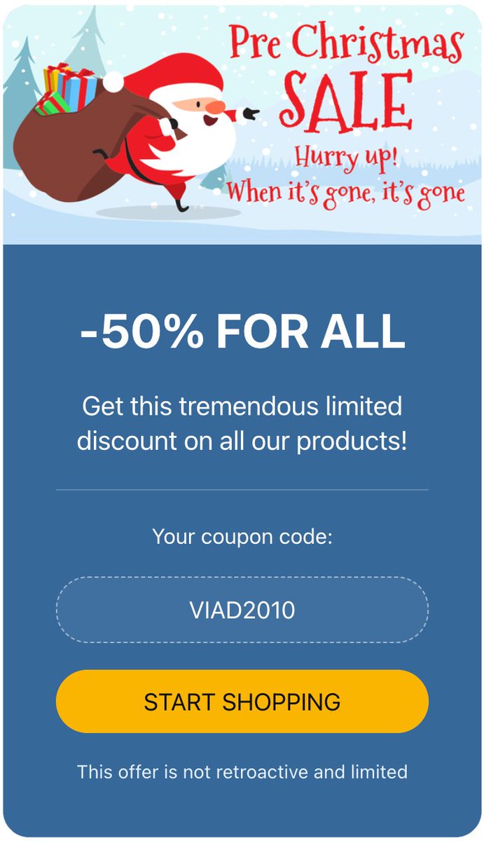 maxprog's tweet image. 𝗣𝗿𝗲 𝗖𝗵𝗿𝗶𝘀𝘁𝗺𝗮𝘀 𝗼𝗳𝗳𝗲𝗿
50% discount