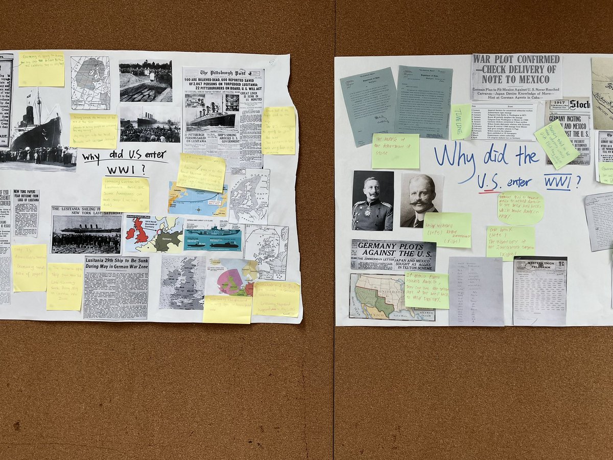 BretMarshall17's tweet photo. My 12 grade students at HD Beijing Bilingual School delved into primary sources to uncover why the U.S. entered WWI. From analyzing the Zimmerman Telegram to the Lusitania sinking, they pieced together history through critical thinking and collaboration! #HistoryInAction #WWI https://t.co/LTvS4IysLs
