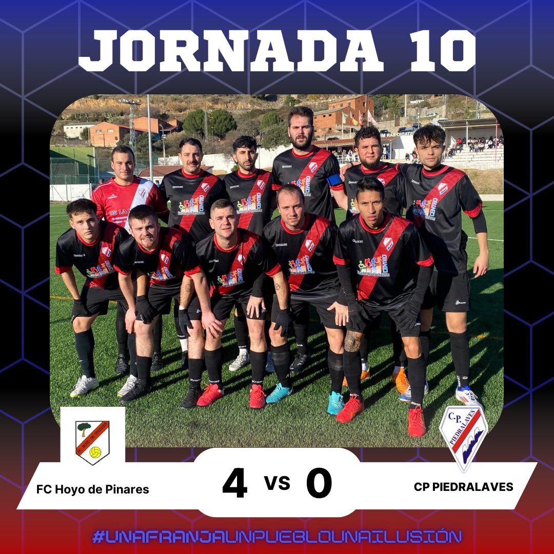 🗓️ PRIMERA PROVINCIAL - JORNADA 10

⚽️  Partido que nos enfrentó al CF Hoyo de Pinares y que terminó con derrota para los nuestros por 4-0.

🗣️ Gracias afición por seguir ahí. ¡Seguimos juntos!

⚪️🔴¡SOMOS EQUIPO!

#unafranjaunpueblounailusion
