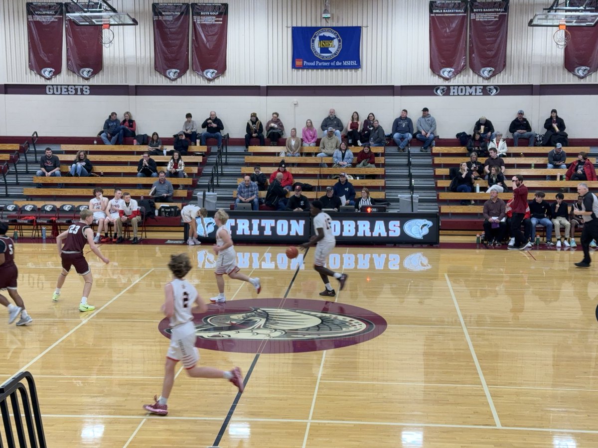 My view for Faribault Bethlehem Academy boys basketball at Triton. Coverage starts 7:15 on KDHL 920 AM, 97.9 FM, FREE KDHL app.