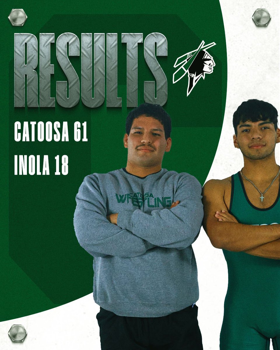 Catoosa wrestling with a HUGE win tonight over Inola!!!!