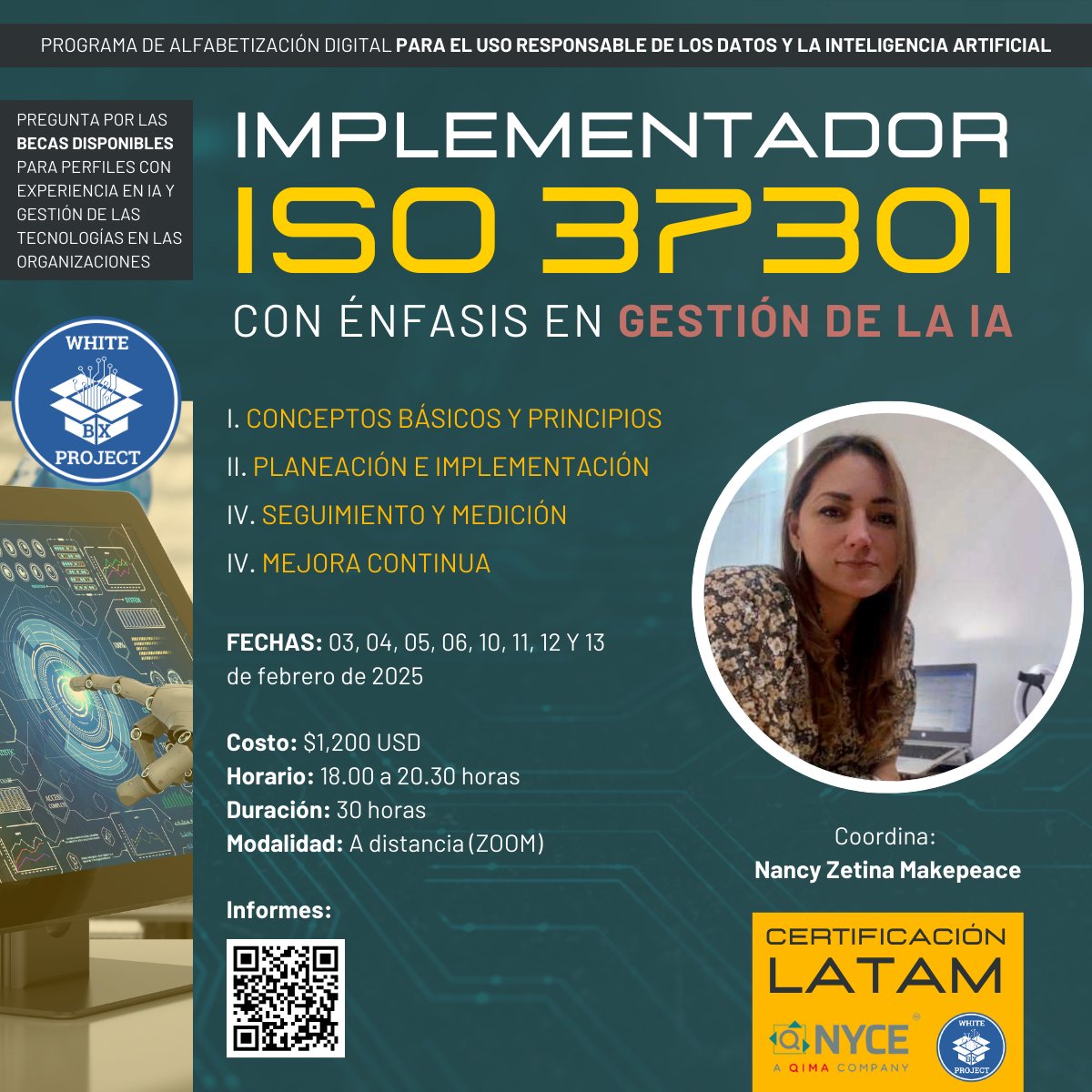 WhiteBxProject's tweet photo. Contar con un sistema de gestión de compliance es fundamental para que las organizaciones evalúen, aborden y gestionen los riesgos por incumplimiento normativo.

Comienza tu formación en nuestro programa internacional para América Latina:

https://t.co/E9c30FkcAT

#WhiteBxProject #IAResponsable #IAParaEmpresas #IAparagobierno #LATAM #responsabilidadalgorítmica #complianceIA #ISO37301 #Compliance #GestiónDeRiesgos