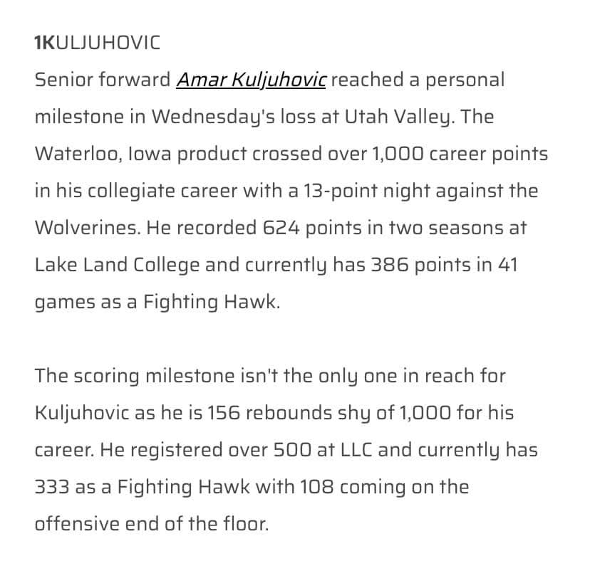 Slate41's tweet image. Congrats 🥳🥳🥳 @amar_kuljuhovic 1000 career points thats big time 💪🏾