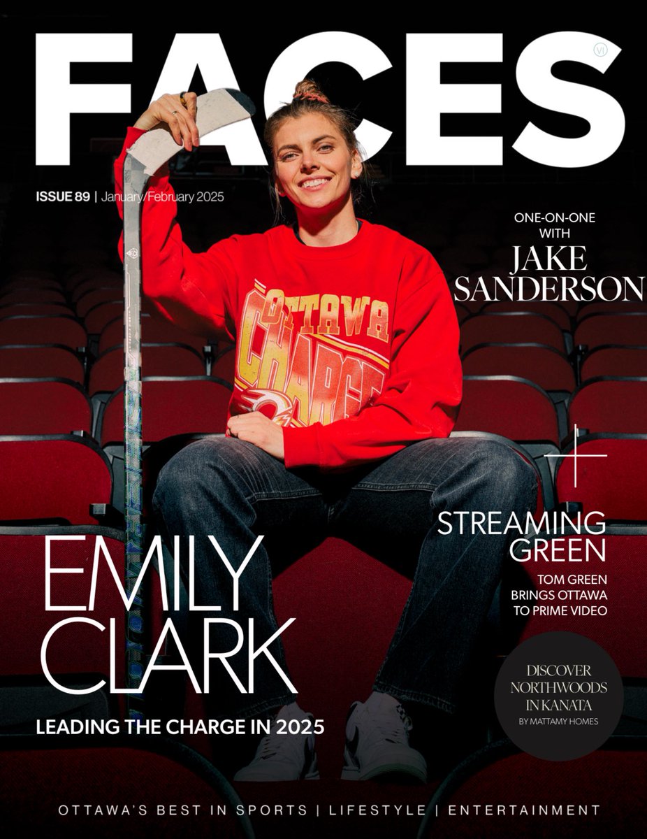 ✨Cover Preview from our upcoming New Years issue ft. <a href="/PWHL_Ottawa/">Ottawa Charge</a> star Emily Clark - available Jan 1st 🏒✨ #ottawa #pwhl (📷: Nicolai Gregory)