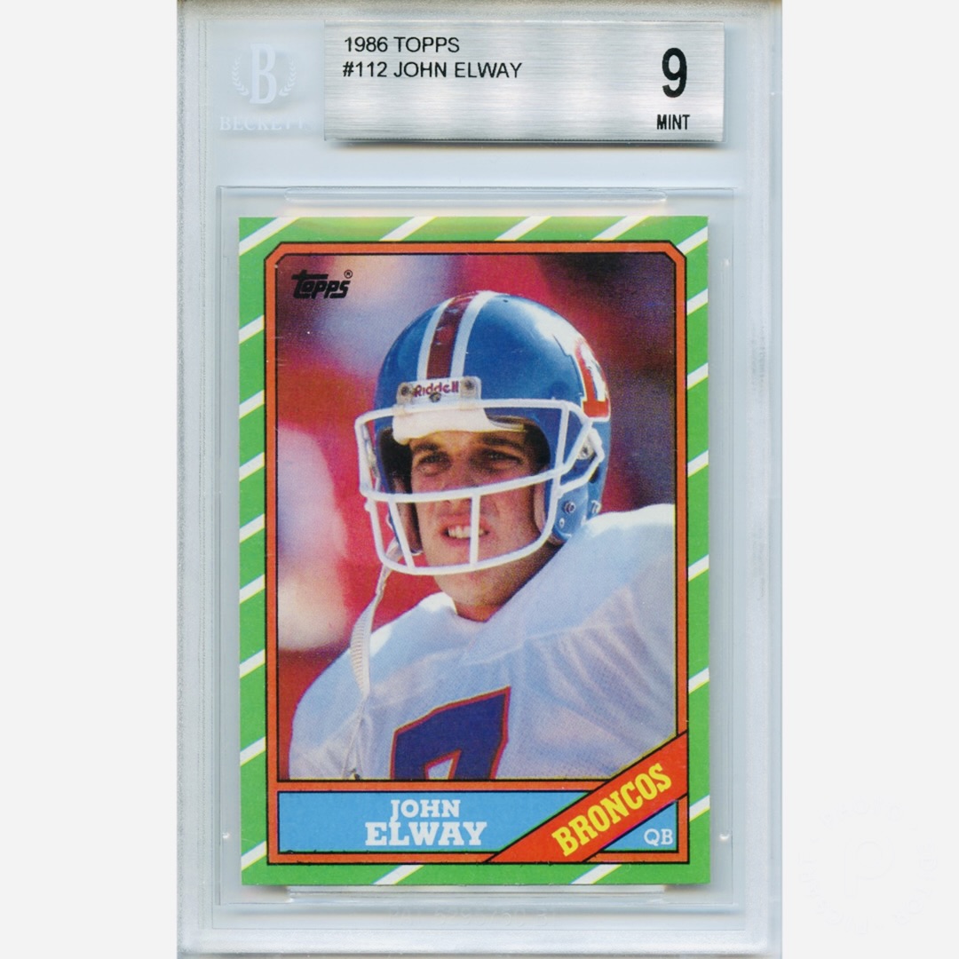 CardsGraded's tweet image. 1986 Topps John Elway   #topps #toppsfootball #johnelway #broncos #denverbroncos #beckettgrading #bgsgraded #thehobby #collect #sportscards #sportscardinvestor #showyourhits #broncoscountry #baseballcards #psacard #sportscardinvesting #whodoyoucollect #tradingcards