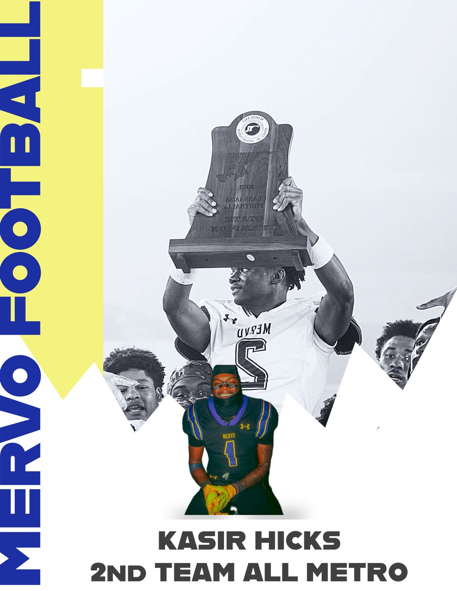 Mervo H.S. Football (@mustanggang410) on Twitter photo Congrats to <a href="/K_Hicks23/">πππ¨ππ§ ππππ π¨</a> for being selected 2nd Team All Metro <a href="/BaltSunSports/">Baltimore Sun Sports</a> Congrats to <a href="/K_Hicks23/">πππ¨ππ§ ππππ π¨</a> for being selected 2nd Team All Metro <a href="/BaltSunSports/">Baltimore Sun Sports</a>