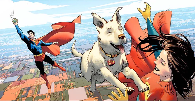 Looking forward to the new movie!  in the meantime here is krypto from SUPERMAN #21, out next week 