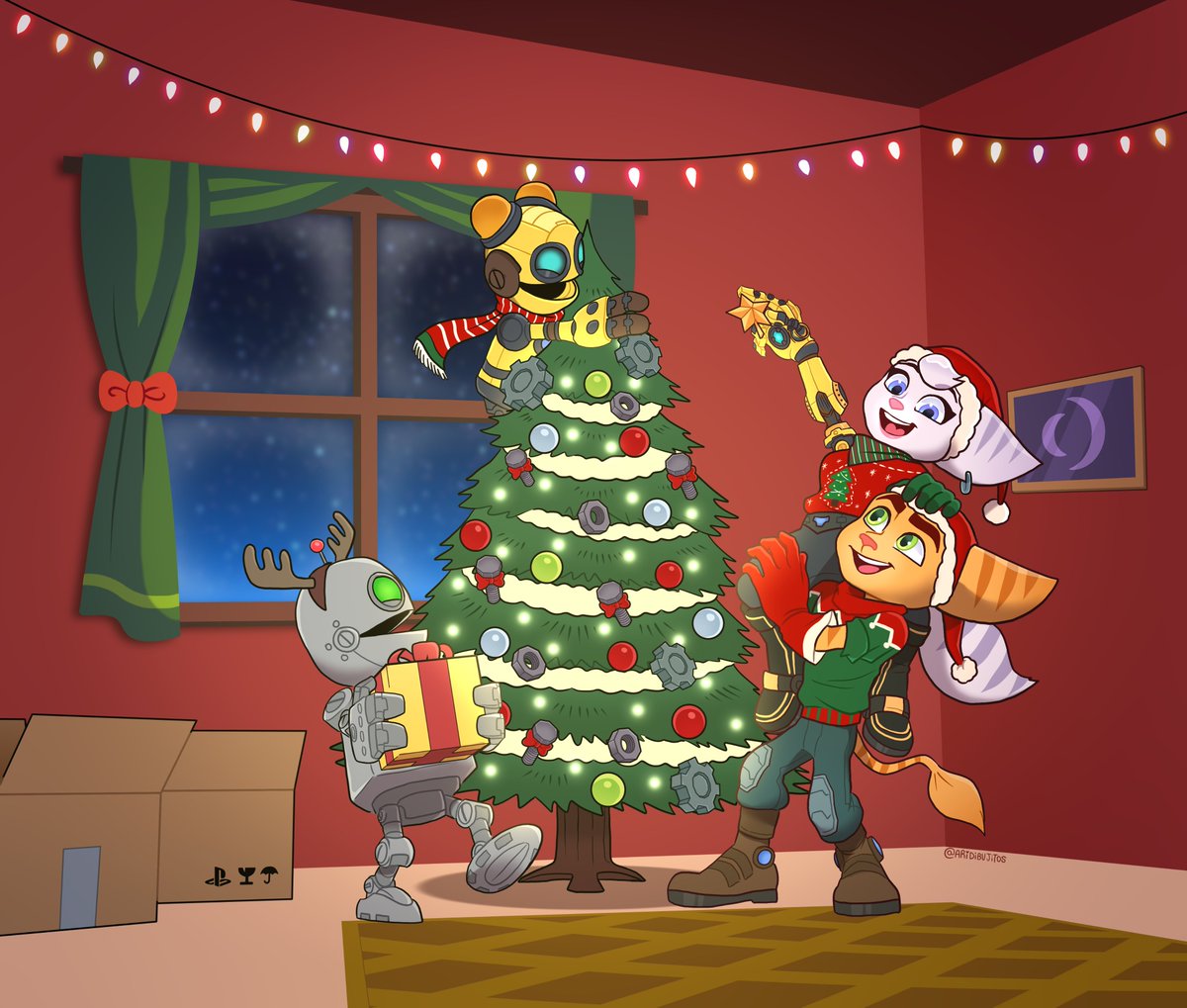 Feliz Navidad para mi cliente anónimo! 
#ratchetandclank #Christmas