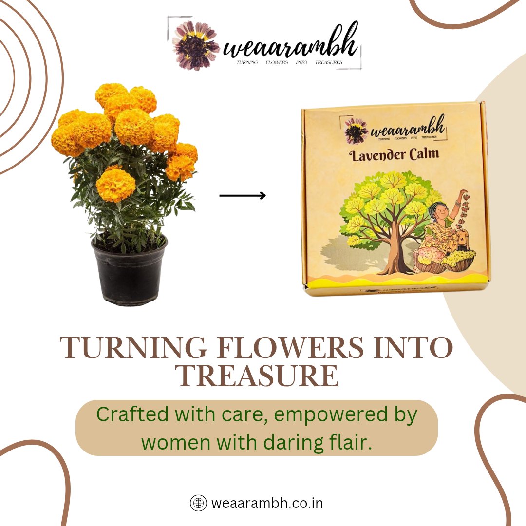 weaarambh's tweet photo. Together, we're turning flowers into treasures. 🌿💎
#TurningFlowersIntoTreasure #Weaarambh #EmpoweringWomen #EcoFriendlyLiving #SustainableFuture https://t.co/AYkYgPwmLn