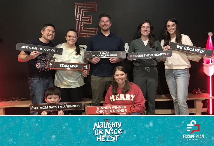 With a great team effort, we found Santa’s list and saved Christmas! 🎅🎄 Highly recommend Escape Plan’s Naughty or Nice list!!