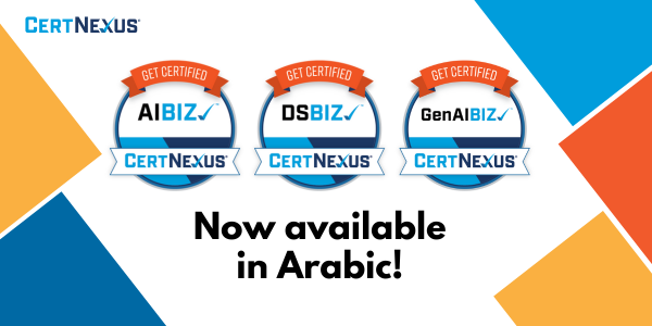 prunderground's tweet photo. CertNexus Expands AI and Data Science Training in the Middle East with Arabic Versions of AIBIZ™ and DSBIZ™  https://t.co/cLZvpNNUJm @certnexus #ArabicVersion https://t.co/x4rzNARZQ5
