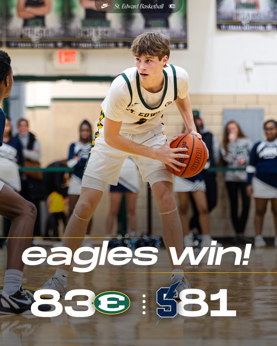 Eagles win!

Next up, St. Edward is at home against Berea-Midpark on Monday, December 23 at 2:00.

#EdsUp #BuiltDifferent