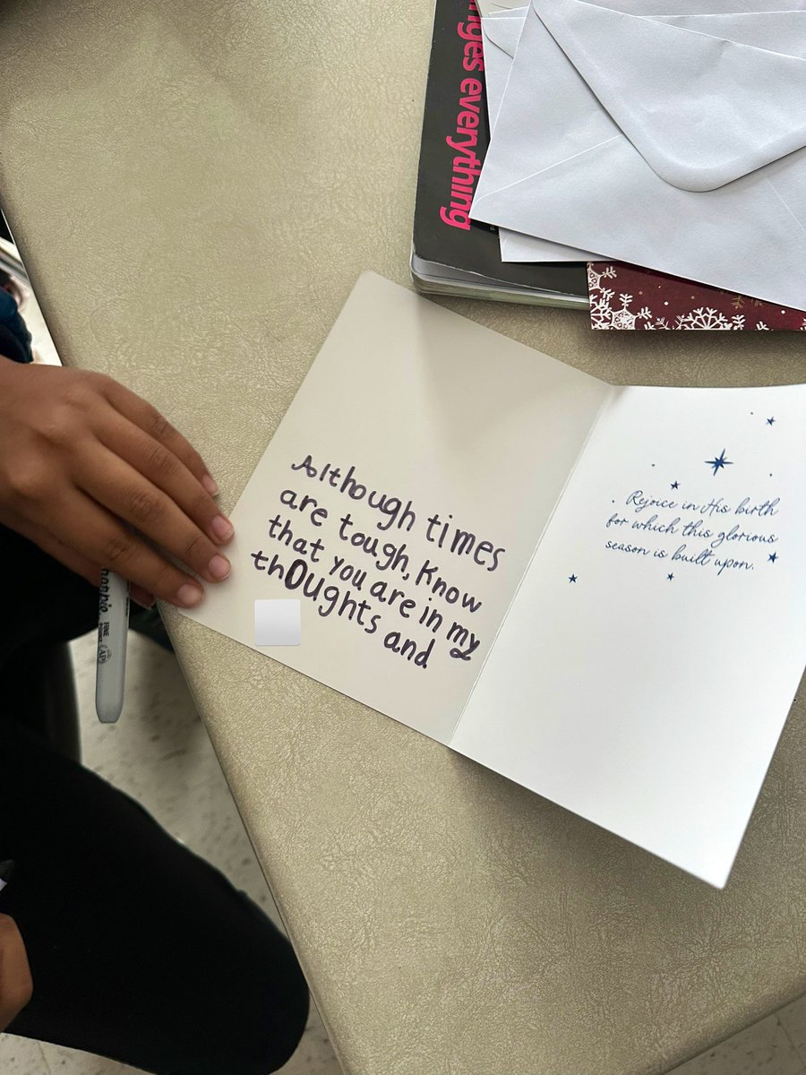 mlle_anton's tweet photo. Last week students wrote Christmas cards for those in need. What a beautiful way to spread Christmas spirit🤍🙏🏼 @stanne_bw https://t.co/CK0U219L4U