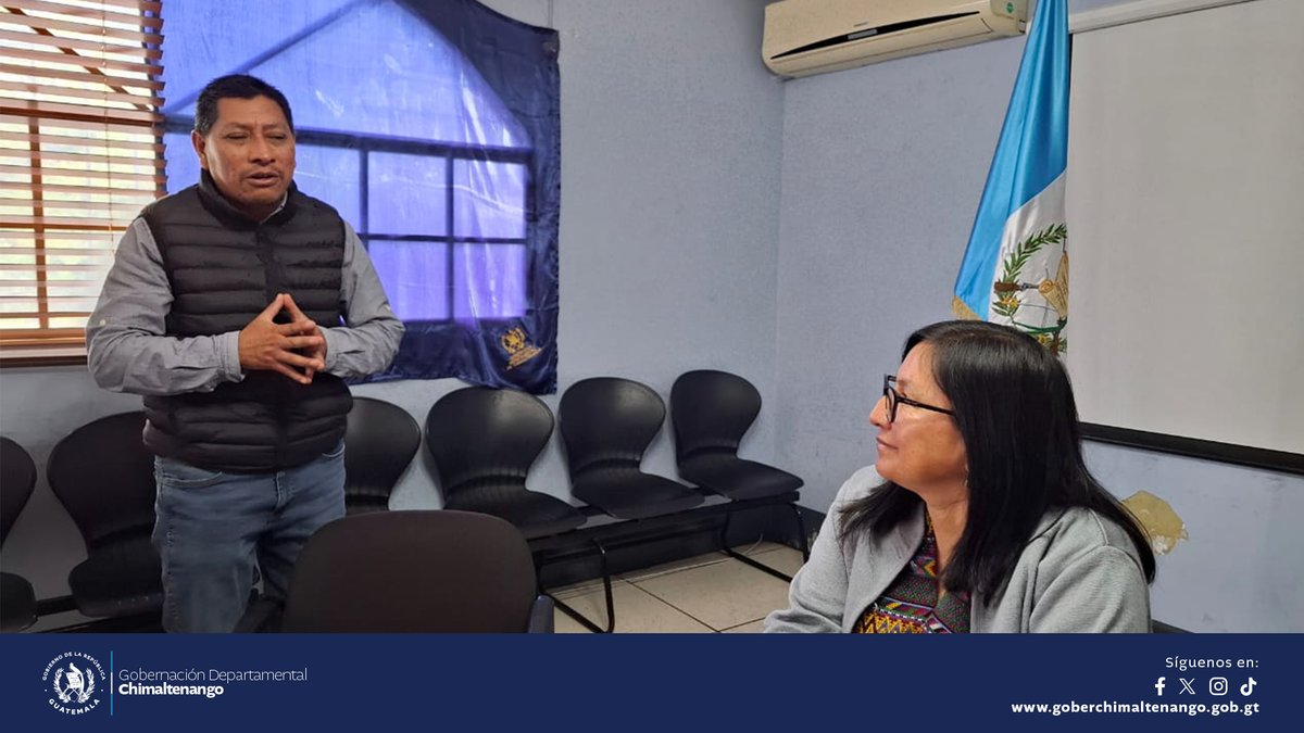 El día de hoy la Gobernadora Departamental de Chimaltenango Dra. María del Tráncito Calán recibió en su despacho al alcalde de Santa Cruz Balanya, Sr.Enio Oswaldo Roquel acompañado de COCODES para firma de convenios.   <a href="/BArevalodeLeon/">Bernardo Arévalo</a>   <a href="/GuatemalaGob/">Gobierno de Guatemala 🇬🇹</a>