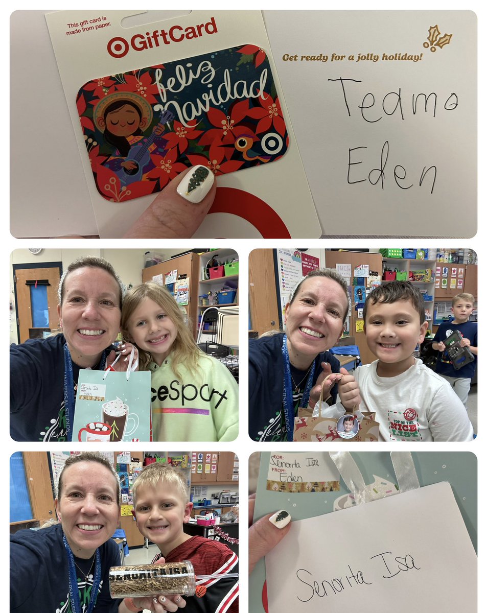 IsaTeacher2026's tweet photo. 🌎🇺🇸🇨🇱 I am grateful and humble to feel very loved 💚❤️💚❤️ Thank you Dual Immersion for so much progress, satisfaction and recognitions @MGSDschools @ParticipateLrng #unitingourworld #teacherlover #ChristmasMiracle https://t.co/s1aIJYuUP0
