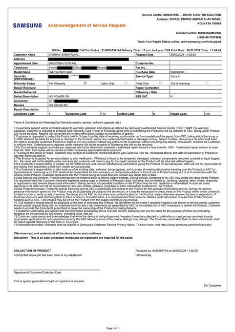 Vaibhavhere94's tweet photo. ⚠️ Samsung Scammed Me! ⚠️
🚨₹1,30,000 Galaxy Z Fold 5 Fraud Exposed!🚨

So, I spent over ₹1,30,000 on a Samsung Galaxy Z Fold 5 (512GB - Cream) in September 2023. This was supposed to be a Diwali gift for my sister. Guess what? When we unboxed it during Diwali, the phone didn’t even turn on!

And that’s where the nightmare started.

1️⃣ Went to Samsung’s Service Centre in Dec 2023, hoping they’d do the right thing. They confirmed the phone was DEAD but said, “Sorry, no replacement—it’s been more than 14 days since purchase.” Like, what? A phone that’s never even been used, and I’m supposed to settle for a repaired one?

2️⃣ Filed a consumer complaint on INGRAM in Feb 2024. Thought this would get some results, but Samsung just kept refusing to replace the phone. To make it worse, the Service Centre closed the job sheet on March 29, even though the case was still ongoing.

3️⃣ By May, I gave up and asked them to repair it, they confirmed a timeline of 2-3 weeks. But a month passed with zero updates. Then, in July, I found out the Service Centre had SHUT DOWN. And during all this chaos, my dad got seriously sick, and I was just too overwhelmed to even follow up about the phone.

When I finally had the energy to ask about it in September, they casually told me the phone was “never there”. Seriously, what does that even mean?!

4️⃣ In desperation, I contacted Samsung India’s CEO Helpdesk in late September. After weeks of back-and-forth, they claimed the phone was “marked delivered” without showing any proof. The guy assigned to my case, Ishwar Chandra, has been unprofessional as hell—cutting calls, making excuses, and basically just dragging this out endlessly.

And here I am, 15+ months later, with no phone, no money, and no accountability from Samsung.

How is this fair? Why should I pay for their negligence? This is straight-up fraud.

Is this the quality of service we are expected to receive even after purchasing Samsung's most premium smartphone?

Please, if you’re reading this, I need your help to make some noise. Tag influencers, YouTubers, journalists—anyone who can help expose this. Samsung needs to be held accountable!

💔 Share this and save others from falling into this trap.

#SamsungFraud #GalaxyZFold5 #ConsumerRights #HelpMePlease 

@nch1915 @PMOIndia @SamsungIndia @GyanTherapy @Trolling_isart @tarunvats33 @smasithick @UniverseIce @amitbhawani @timesofindia @IndiaToday @indiain24hr @geekyranjit @beebomco 
@TrakinTech @igyaan @C4ETech @digitindia @ShokeenSanchit @Gadgets360 @gadgetshindi @ANI @PTI_News @ZeeNews @ZeeNewsEnglish @TimesNow @htTweets @IndianExpress @EconomicTimes @ndtvindia @TheQuint @livemint @ETtech @consaff @jagograhakjago