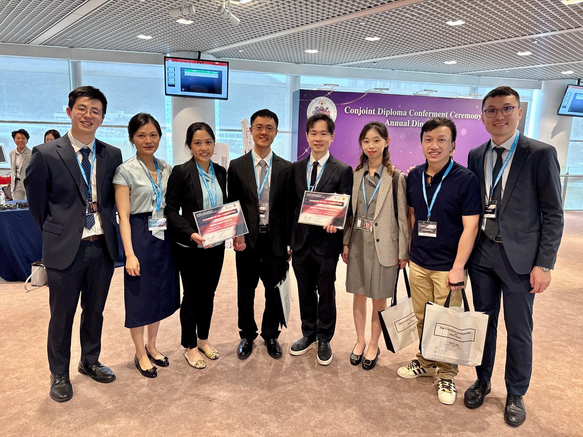 KEC_Smart's tweet photo. 🏥#UCH surgeons have outdone themselves! Our team proudly secured the🥇1st place in #robotic #surgery skill challenge at the RCSEd/CSHK Conjoint Scientific Congress 2024! 🎉A special shoutout to our incredible #Surgical team - your dedication to excellence keeps raising the bar! https://t.co/Co3k14bjGx
