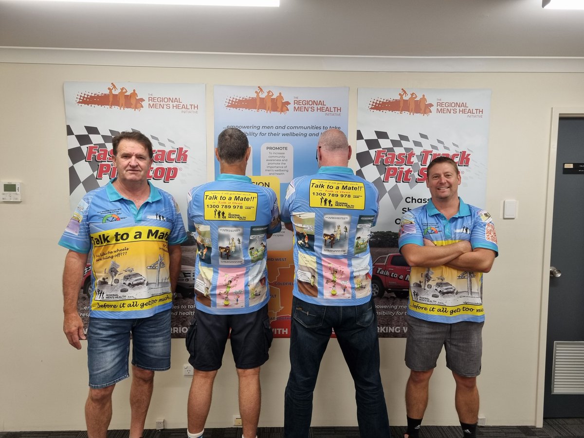 It’s Crazy Shirt Friday!
Our new shirts feature artwork from our Working with Warriors books. We’ll wear them on Fridays at events throughout regional WA. If you see us, come and take a closer look. Enjoy the holiday season and remember, before it gets too much…#talktoamate