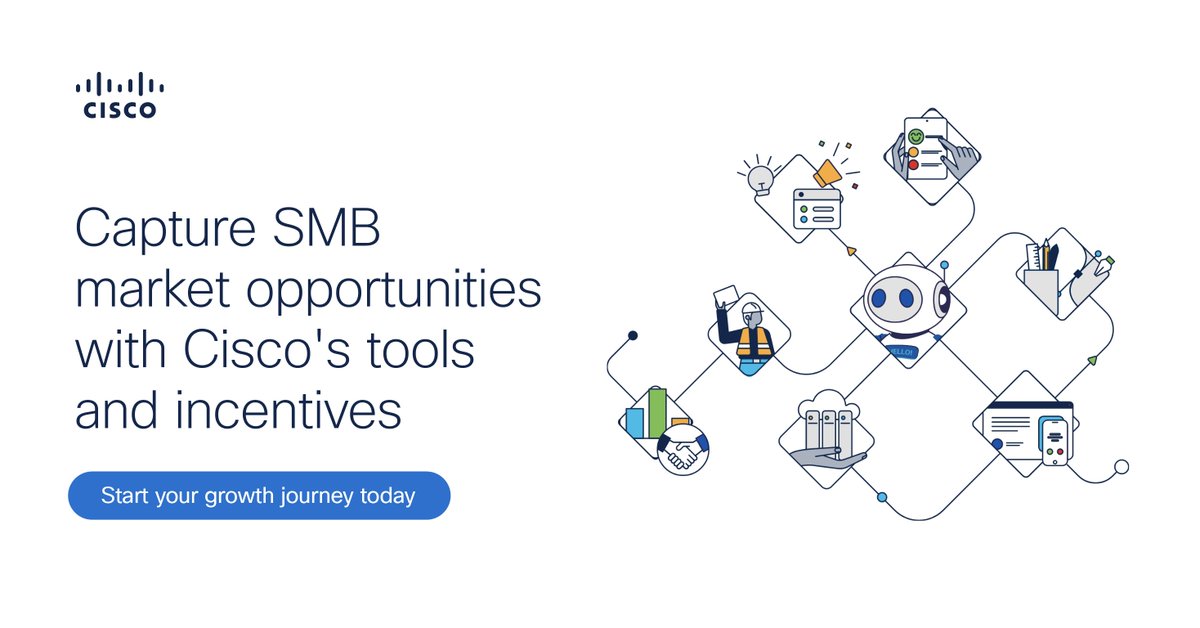 CiscoPartnersAP's tweet image. #CiscoPartners, ready to accelerate your SMB growth? Unlock incredible opportunities with Cisco&apos;s portfolio positioning, marketing assets, enablement content, and program incentives.

Let&apos;s capture success together! 
cs.co/6015Qx3Ol
#CiscoSMB