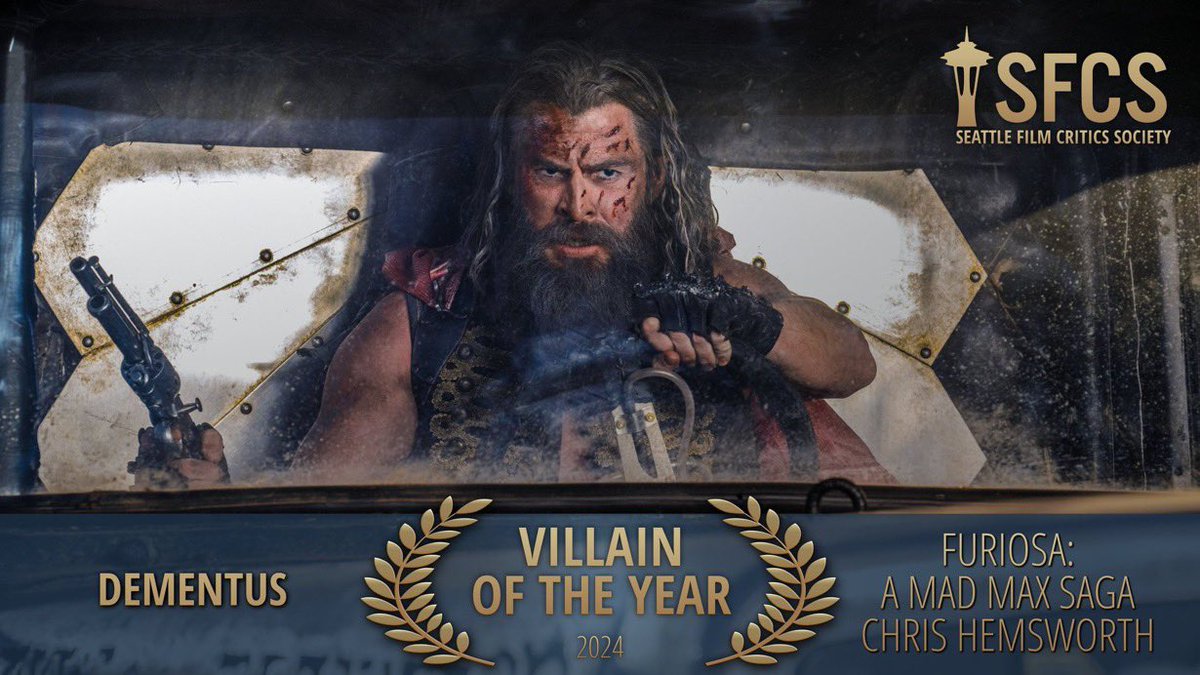 chrishemsworth's tweet image. Villain of the year?! I prefer misunderstood but I’ll take it! Massive thank you SFCS for this award 🙏❤️
@seattlecritics