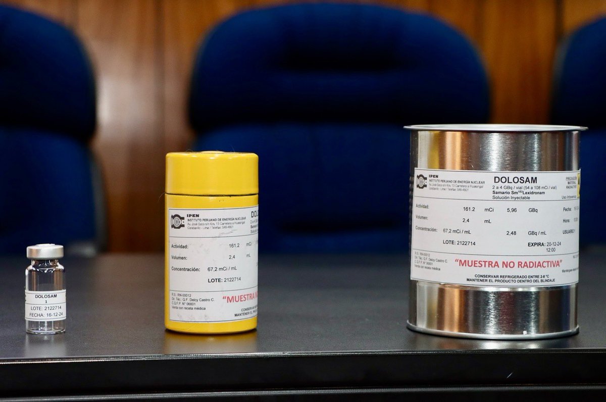 ipenperu's tweet photo. 👩⚕️ Según la Dra. Rosanna Morales Guzmán Barrón, especialista en Medicina Nuclear del @INEN_Peru, el #Samario 153 es de gran utilidad en pacientes oncológicos terminales, donde calma el dolor en un 87 % de los casos. https://t.co/s2Jtl7eaoI vía @diarioojo https://t.co/9kW2W66E6G