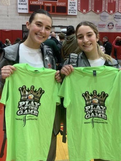 Neshannock defense completely dominant tonight in a 47-6 victory over Laurel. Payton Newman leads the way on the offensive side with 17 points to earn MVP Ins. MVP of the Game. Bonner ➡️ Medure (fitting combo) knock down the game’s first 3 for Mahle Chiro Play of the Game.