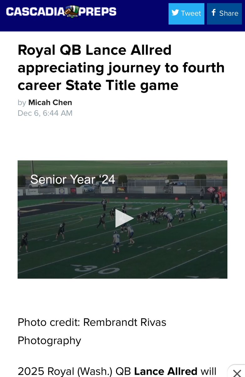 Thank you <a href="/CascadiaPreps/">Cascadia Preps</a> and <a href="/BrandonHuffman/">Brandon Huffman</a> <a href="/247Sports/">247Sports</a>  for the article!