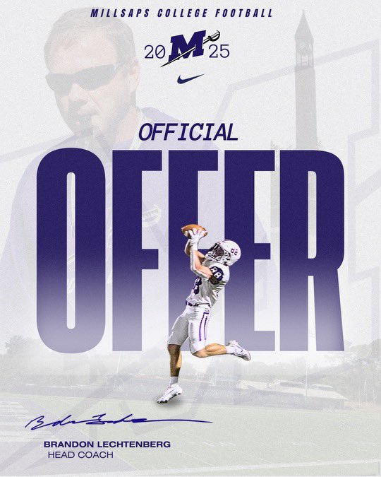 I am blessed to receive an offer from <a href="/coach_lonardo/">Coach Lo</a> at Millsaps College <a href="/MajorsFootball/">Millsaps Football</a> 

<a href="/CoachShavers/">Marcus Shavers</a> <a href="/KoachMak/">Coach McDonald M.S Ed.</a> <a href="/CoachHitchens/">Charles Hitchens</a> <a href="/ckylesanders59/">Kyle Sanders</a> <a href="/Ajoness75/">Austin Jones</a>