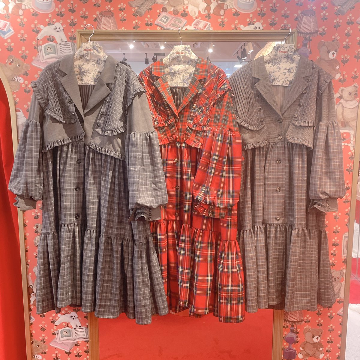 HEIHEI ヨークドッキングスーツワンピース HEIHEI リボンワンピース