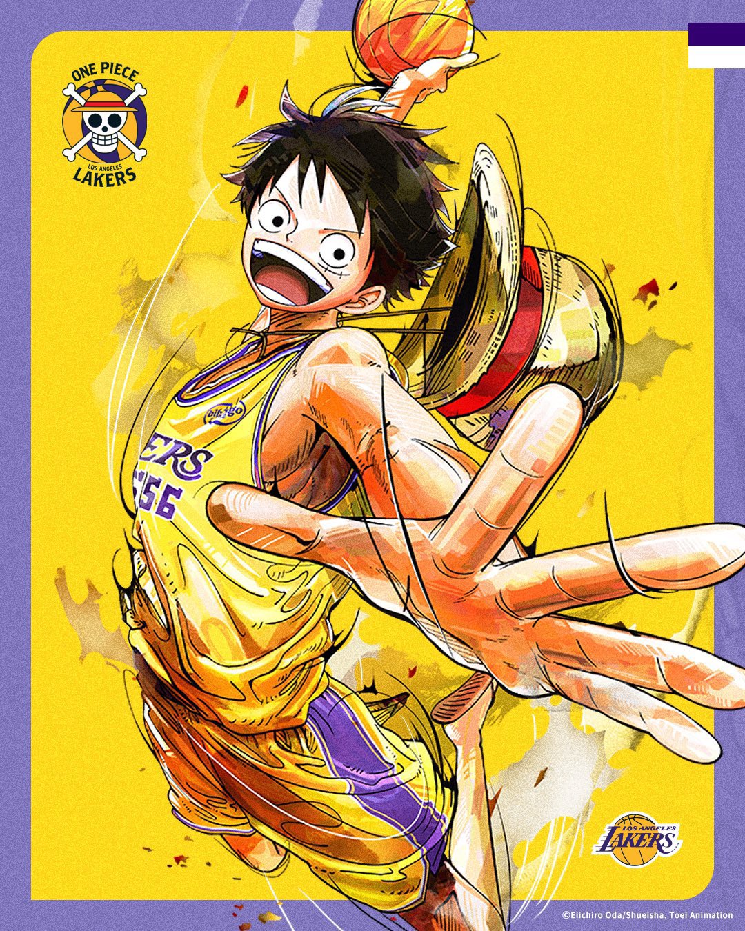 LOS ANGELES LAKERS × ONE PIECE ポスター