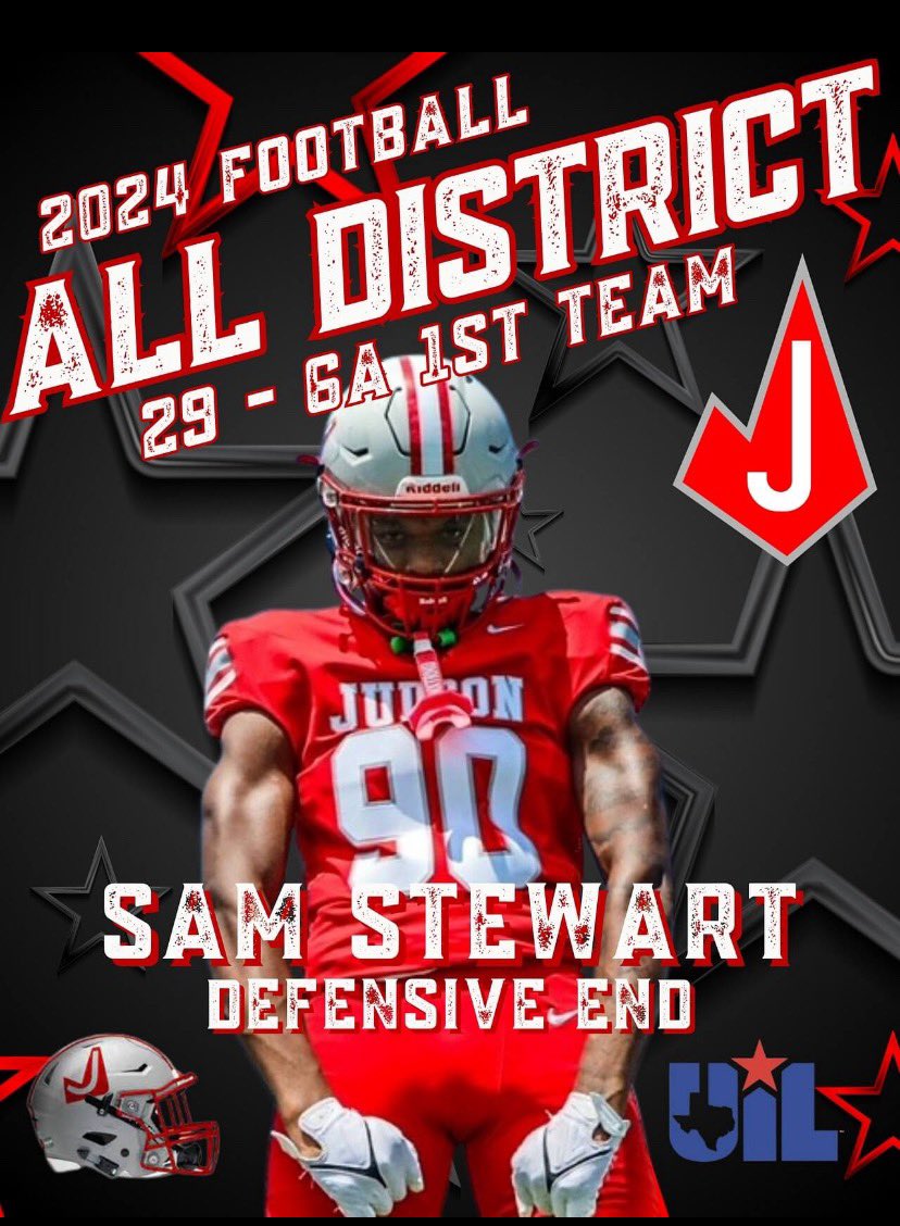 Samuel Stewart (@bigmansam12) on Twitter photo Blessed to receive 1st team All District!!🙏🏾
<a href="/coachsotopop/">Coach Soto</a> <a href="/CoachBoGonzalez/">Bo Gonzalez</a> <a href="/CoachElopez210/">Esteban Lopez</a> <a href="/teddyk95/">Teddy Keaton</a> <a href="/CoachBullJones/">CoachBullJones</a> <a href="/CoachSherrerGSU/">Kevin Sherrer</a> <a href="/DellMcGee/">Dell McGee</a> Blessed to receive 1st team All District!!🙏🏾
<a href="/coachsotopop/">Coach Soto</a> <a href="/CoachBoGonzalez/">Bo Gonzalez</a> <a href="/CoachElopez210/">Esteban Lopez</a> <a href="/teddyk95/">Teddy Keaton</a> <a href="/CoachBullJones/">CoachBullJones</a> <a href="/CoachSherrerGSU/">Kevin Sherrer</a> <a href="/DellMcGee/">Dell McGee</a>