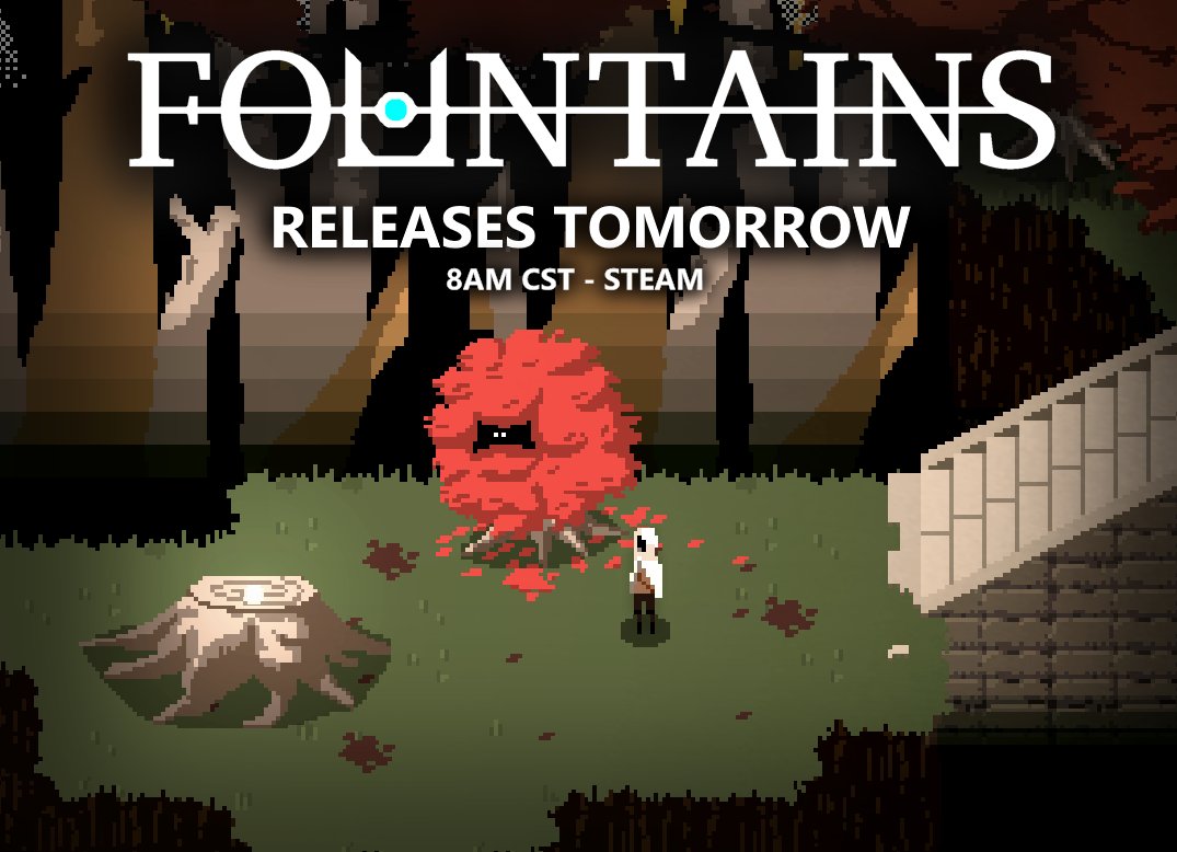 FOUNTAINS releases in TWELVE HOURS!
#indiegames #indiedev #GODOT #pixelart #soulslike