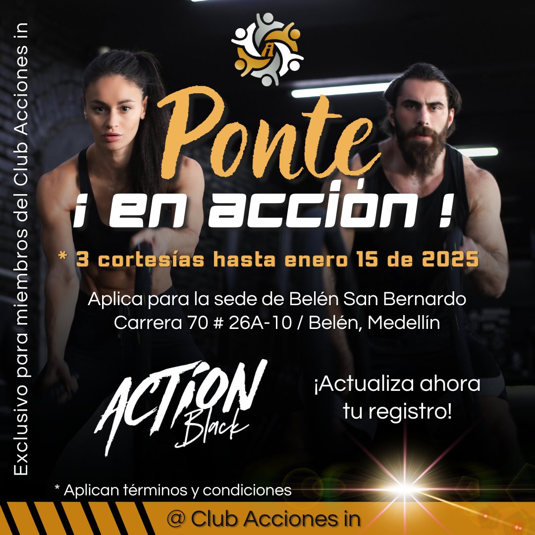 Ingresa ahora y redime tu cortesía:
bit.ly/RegistroClubAi

En este año 2024 se ha hecho realidad el Club Acciones in para Emprendedores, Empresarios &amp; Comerciantes.

Compartimos la siguiente cortesía de <a href="/actionblack_co/">Action Black</a>  con nuestros seguidores.

¡Feliz 🎄 navidad!