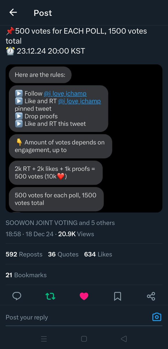 syaz1111's tweet photo. @pollsforsoowon @i_love_ichamp @voteforsoowon @kimjiwonintl @voteforjiwon @soowon_squad @SOOHYUNVOTING @kjw_jointVT Done 
#KimJiWon #KimSooHyun https://t.co/IuVYxMdQe4