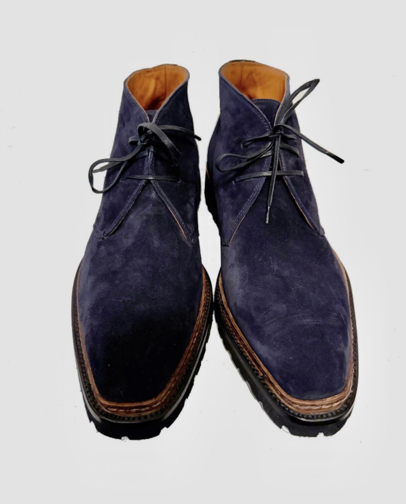 erecasner's tweet photo. Tweeps yall familiar with @Bontoni shoes?

They COLD!

I’m a @MAGNANNI man but these Bontoni’s are BEAUTIFUL as well and EXPENSIVE😳

Picked up the Blue Suede Chukka Boots today…

#HadToo😜 https://t.co/CEmntOUeoT