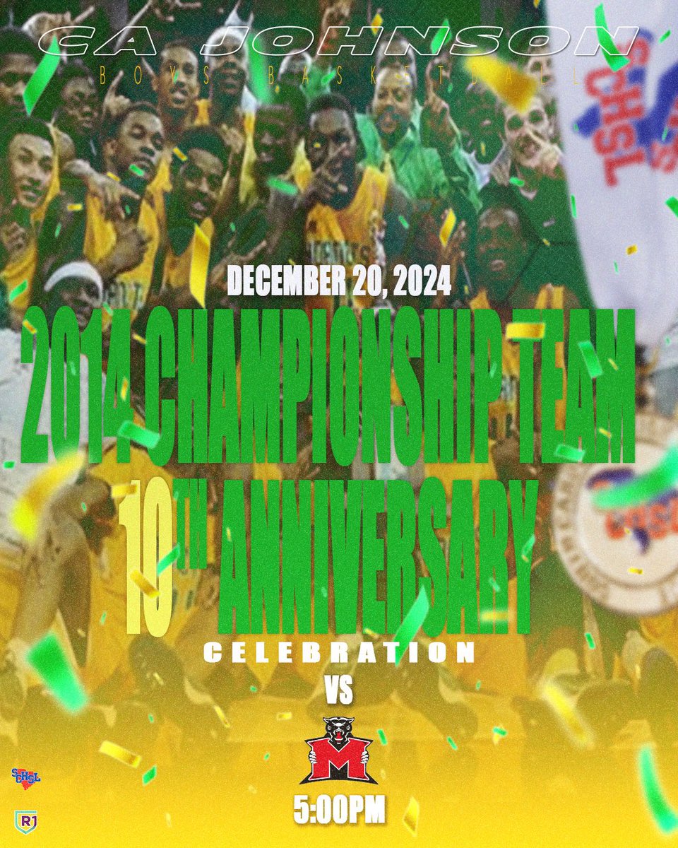 Come out tomorrow as we continue to celebrate the excellence of CA Johnson over the past 75 years. Tomorrow we will honor the 2014 State Champions! #Hornetexcellence