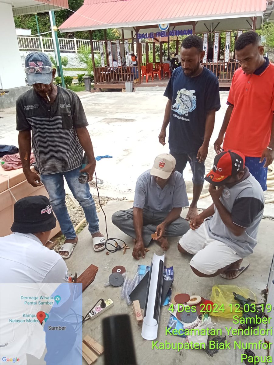 irwan_ibr's tweet photo. Rabu-Kamis (4-6/12/24), Irwan Ibr, Luhkan Malteng Melakukan Praktek Temu Lapang kpd Nelayan Tuna di daerah KALAMO SAMBER-BINYERI Kab Biak ttg Pembuatan Umpan Buatan Berbahan dasar kaca Akrilik bentuk Cumi &amp; Ikan sekaligus uji coba.
#GiatLuhkanSatminkalAmbon 
#pusluhkp
@BP3_Ambon https://t.co/qEf2HeMLt6
