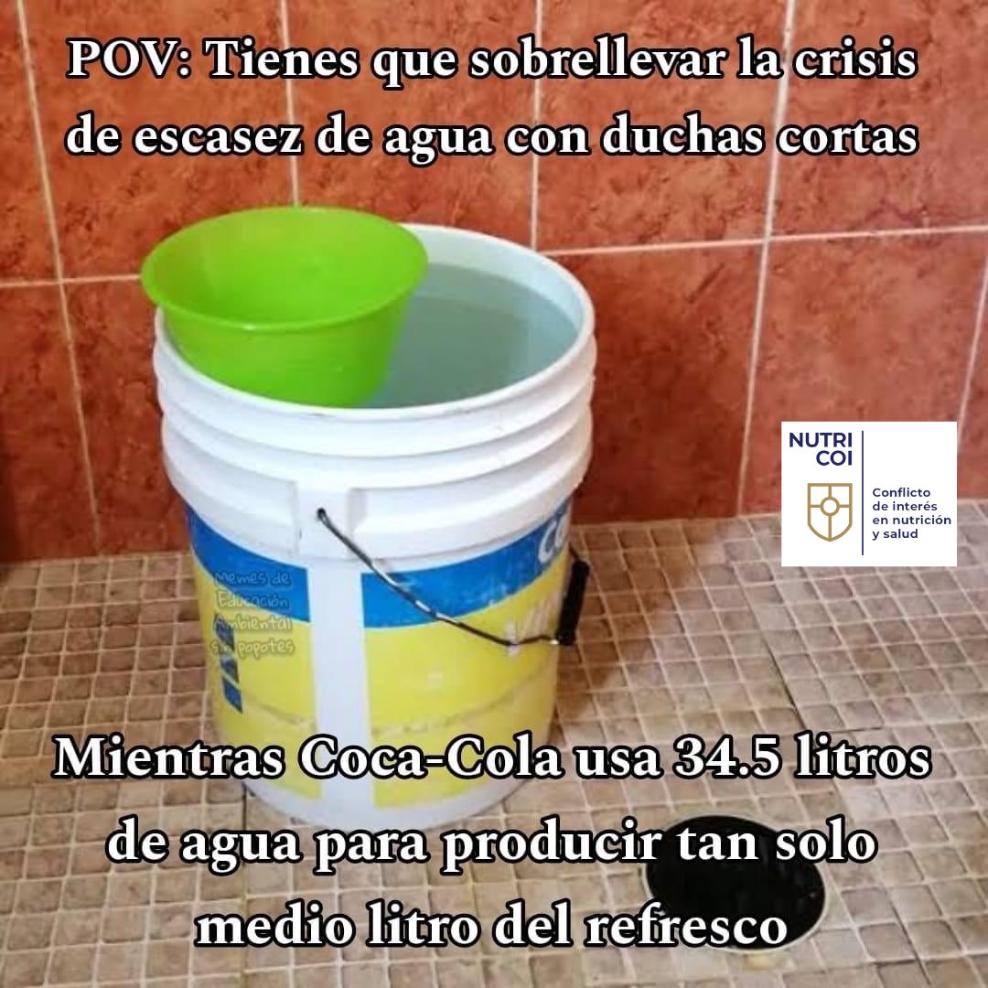 NutriCOI's tweet image. ¿Sabías que se necesitan 34.5 lt de agua para producir medio litro de #refresco?

Además, son las empresas de bebidas azucaradas las que más cantidad de agua desperdician en nuestro país, siendo privilegiados intereses privados por encima del derecho al #Agua 😣